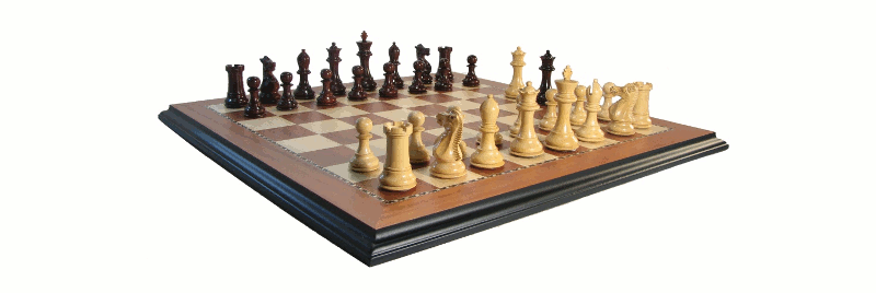 Crimson Rosewood Luxe Imperator Chess Set