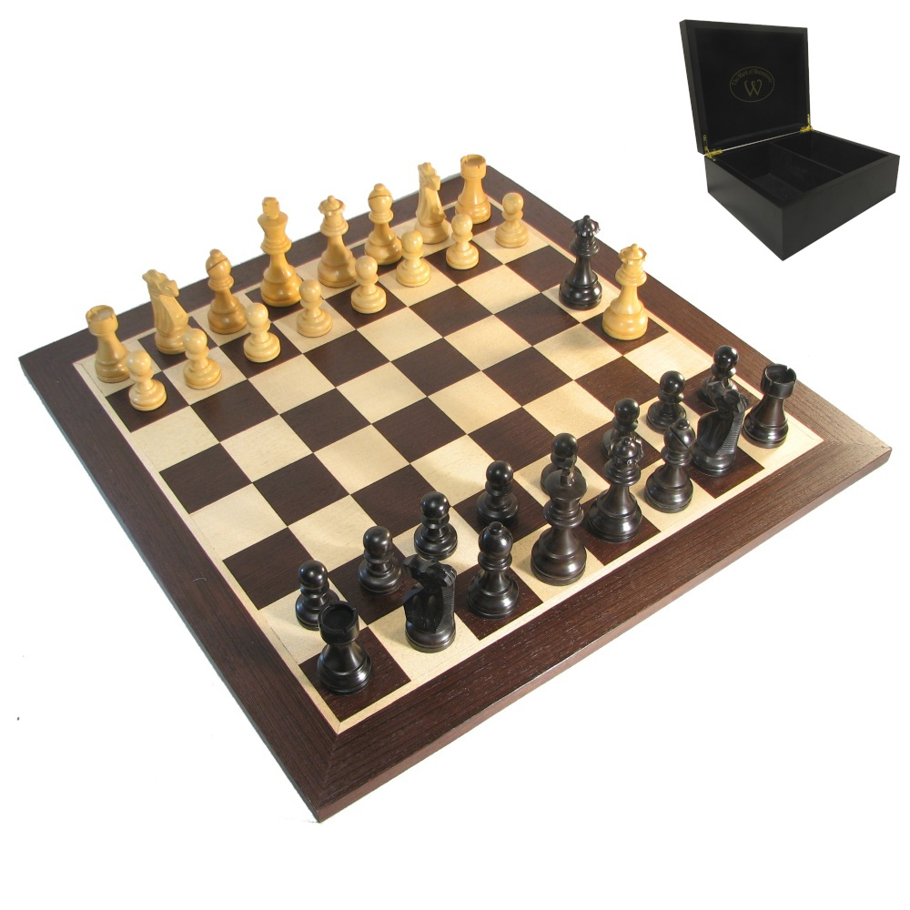 WE Games Wood French Staunton Chess & Checkers Set with 15 in. Board & –  American Chess Equipment