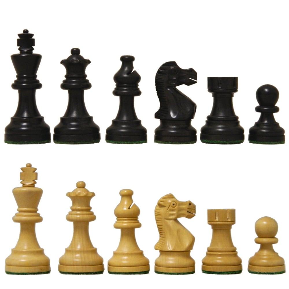 Cute Staunton Ebonized Chess Set - ChessBaron Chess Sets USA