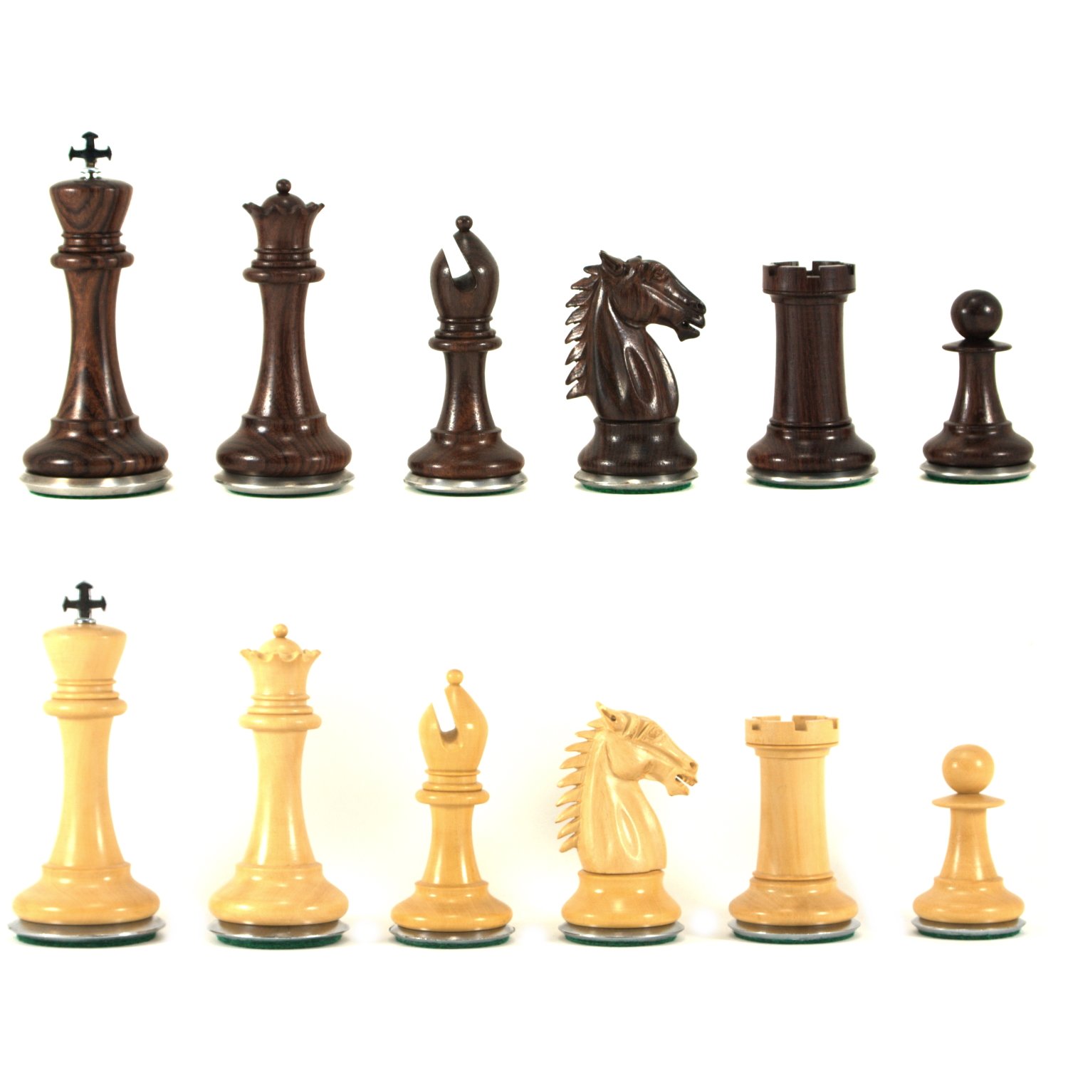 Tournament Chess Set - Extra Large & Heavy 4 Luxury Chess Pieces with  Brown/White Roll-up Chess Board 