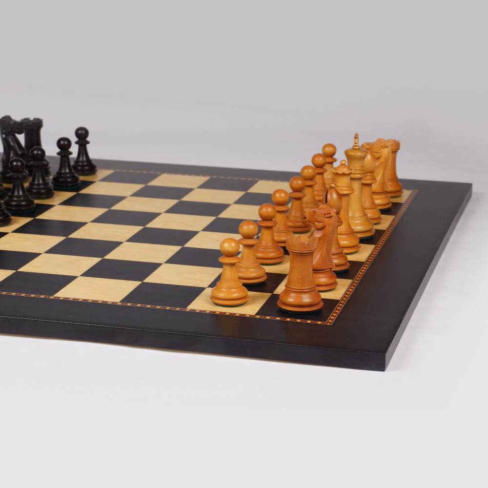 The Queen's Gambit Final Game Chess Set Ebonized & Boxwood Pieces