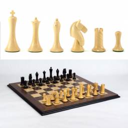 23" MoW Equinox Ebonized Weighted Staunton Presidential Chess Set