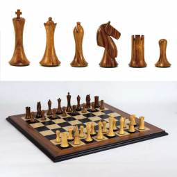 23" MoW Equinox Honey Rosewood Weighted Staunton Presidential Chess Set