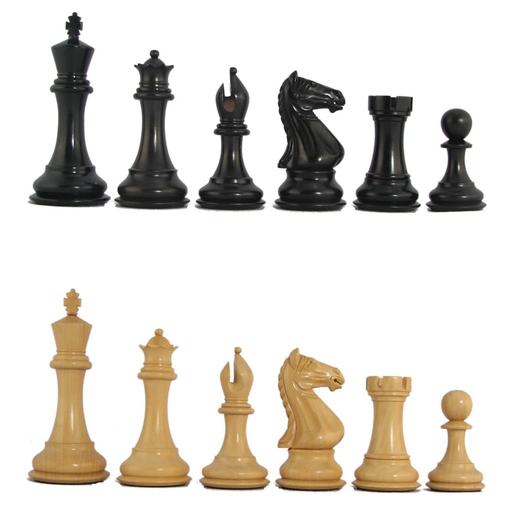 4.5 Imperator Luxury Chess Set Combo - Pieces in Ebony Wood with