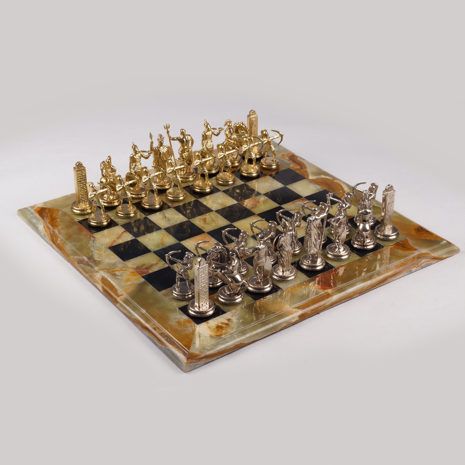 20" Tapered Black and Green Marble Chess Board (Add $249.95)