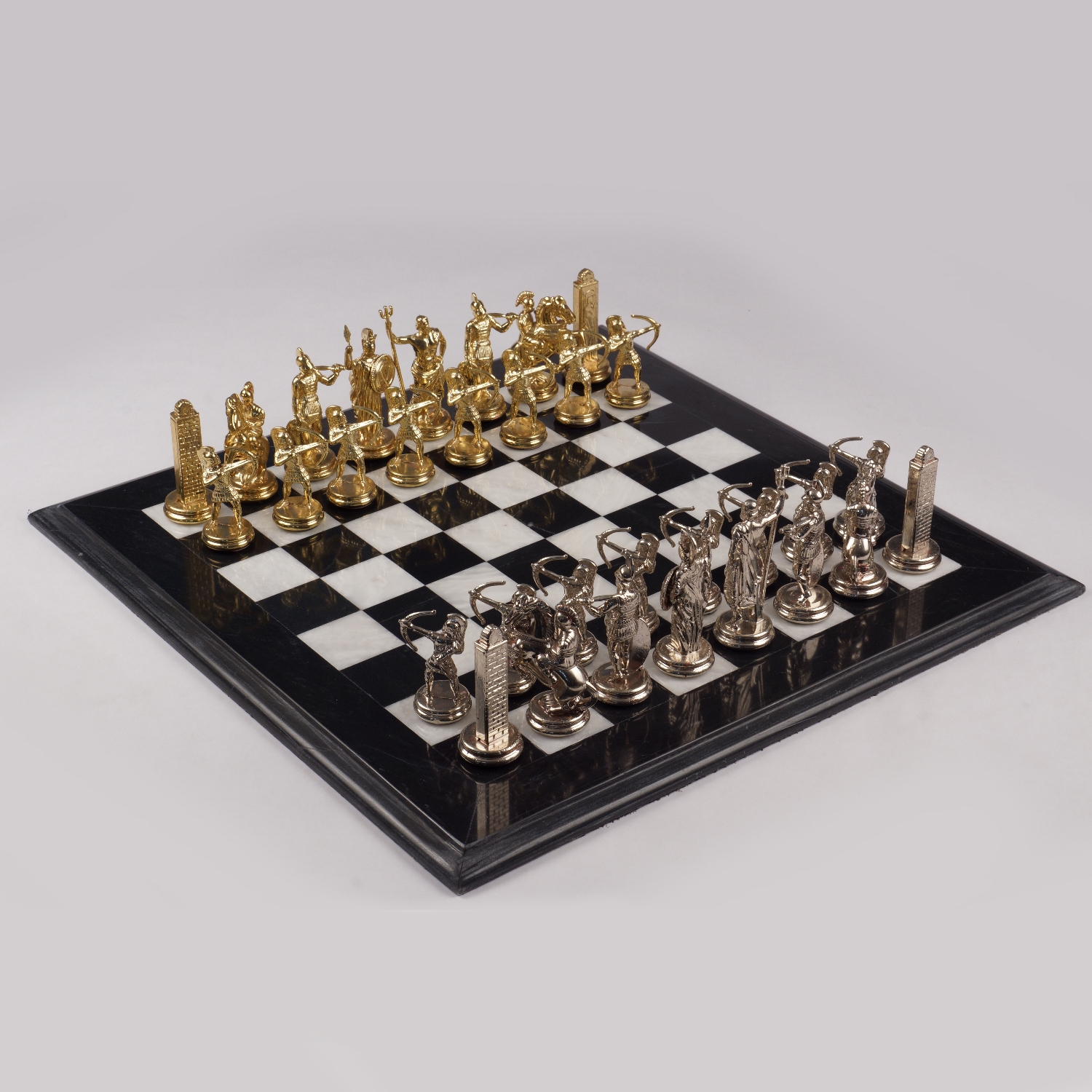 20" Tapered White and Black Marble Chess Board (Add $249.95)