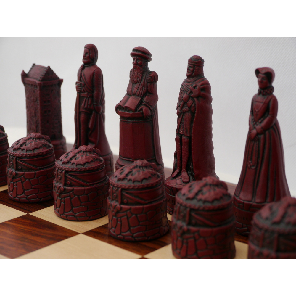 English and Scottish Crushed Stone Chess Pieces