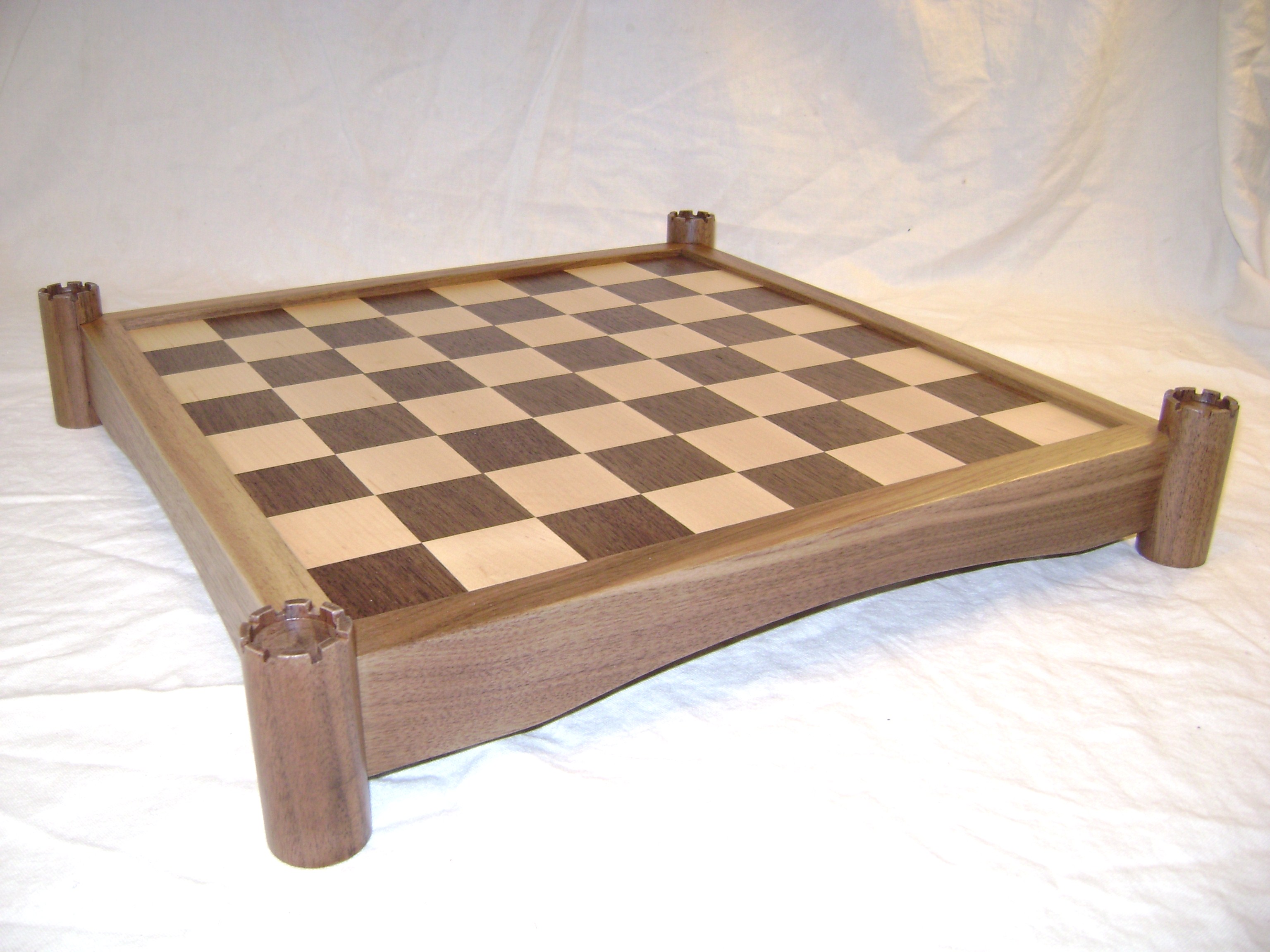 14 Castle Chess Board with 1 3/4 Squares