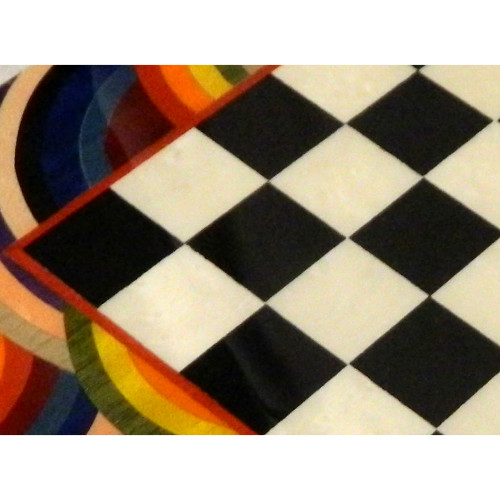 14 Italian Hand Inlaid Multi Color Briarwood Chess Board with 1 1/4  Squares