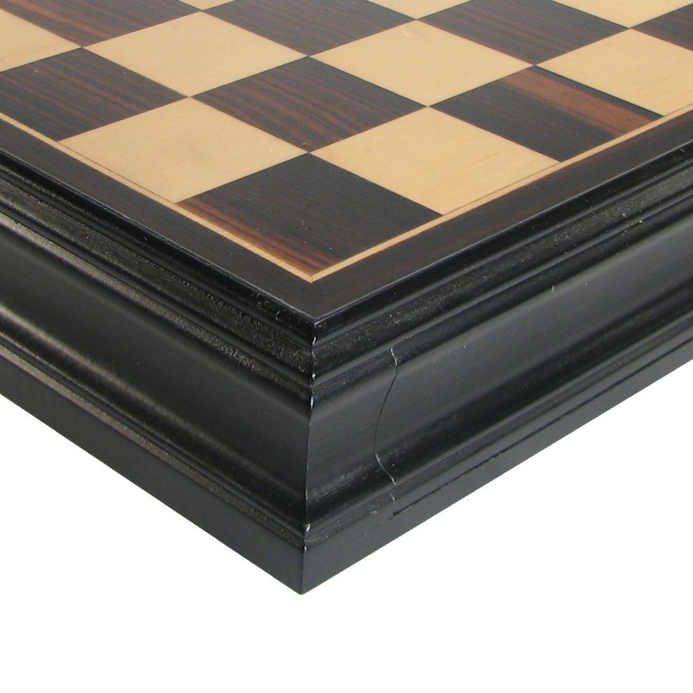 15" Macassar and Maple Storage Chess Board