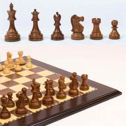 23" Deluxe Weighted Honey Staunton VIP Chess Set