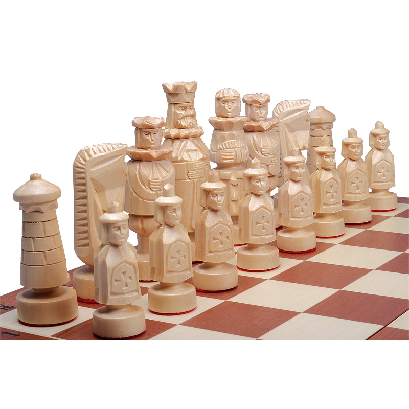 Wooden Professional Luxury Chess Set Folding Large Adults Duel