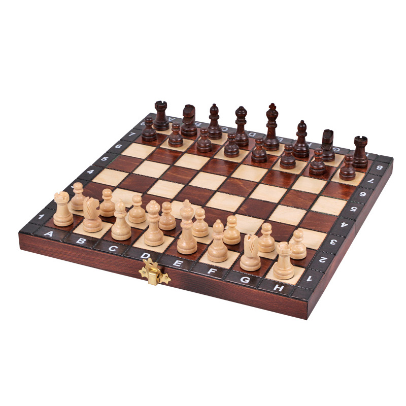 Vintage Yugoslavian Chess Set with Folding board KH 10 cm/4 -  Portugal