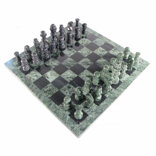 Green fashion marble chess set