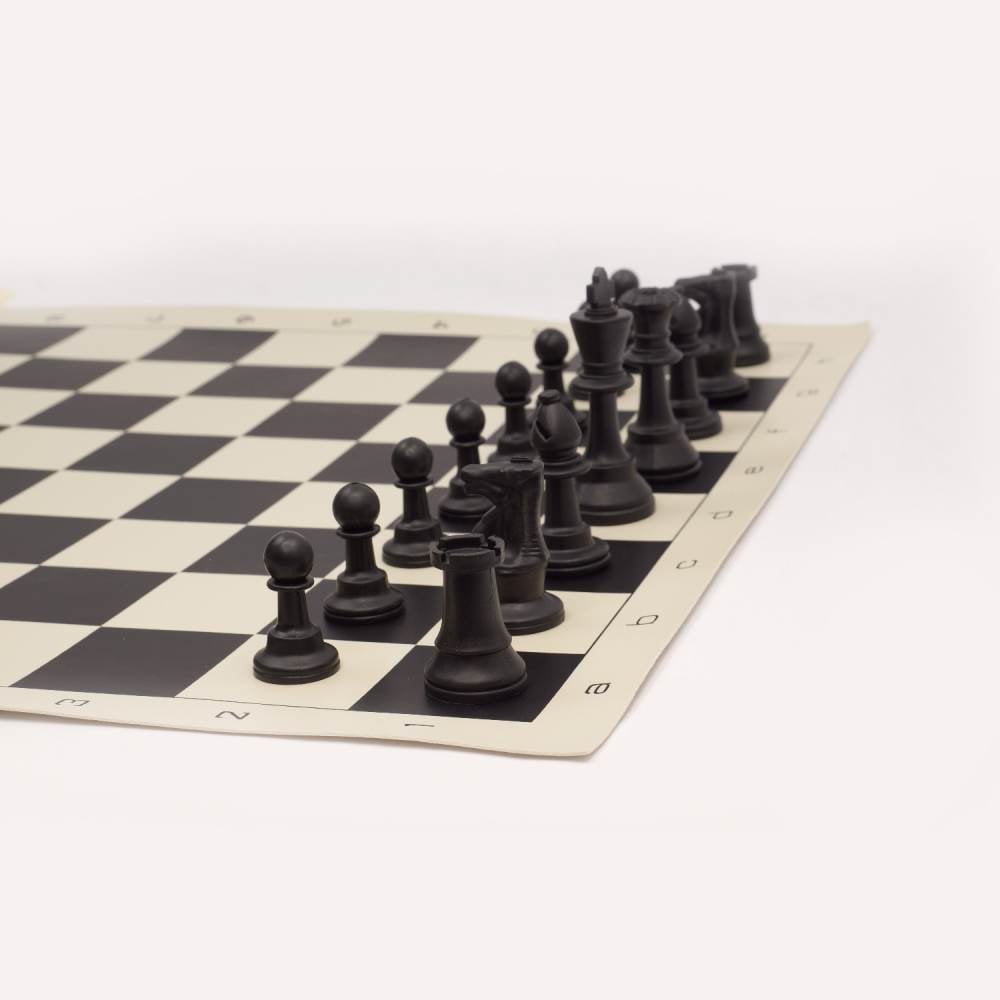 WE Games Best Value Tournament Chess Set - 20 in. Vinyl Board, Staunton pcs  