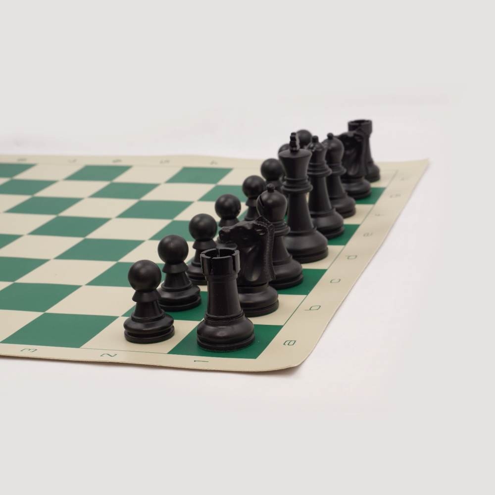 Deluxe Chess/Checkers Wooden Game Board Set - with Pullout Drawer