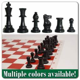 Weighted Tournament Chess Set with Silicone Board