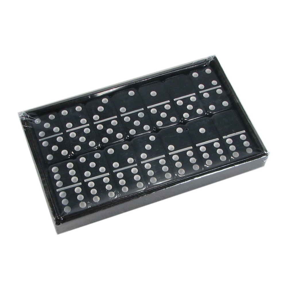 Standard Double Six Dominoes - Black