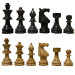 Black and Coral European Style Marble Chess Pieces