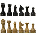 Black and Coral Rustic Style Marble Chess Pieces