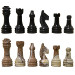 Black and Marina Rustic Style Marble Chess Pieces
