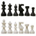 Black and White European Style Marble Chess Pieces