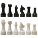 Black and White Rustic Style Marble Chess Pieces