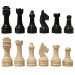 Black and Botocino Rustic Style Marble Chess Pieces