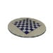 21" Italian Round Glass Chess Board, Blue (Add 69.95)