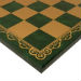 18" Green & Gold Italian Leatherette Chess Board