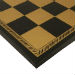 15 1/2" Black & Gold Italian Leatherette Chess Board